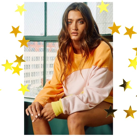 FP Inspired Ombré Pullover with Raw Edge Detail - Picture 2 of 6